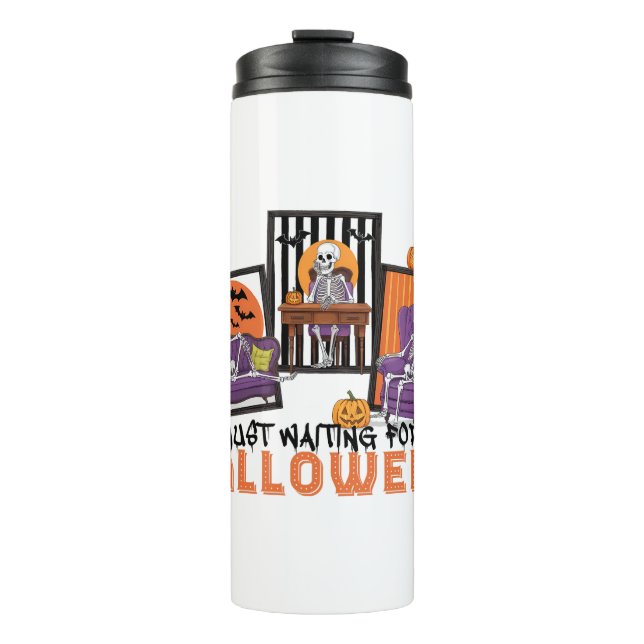 Termo Esperando las vibraciones de la caída de Halloween (Anverso)