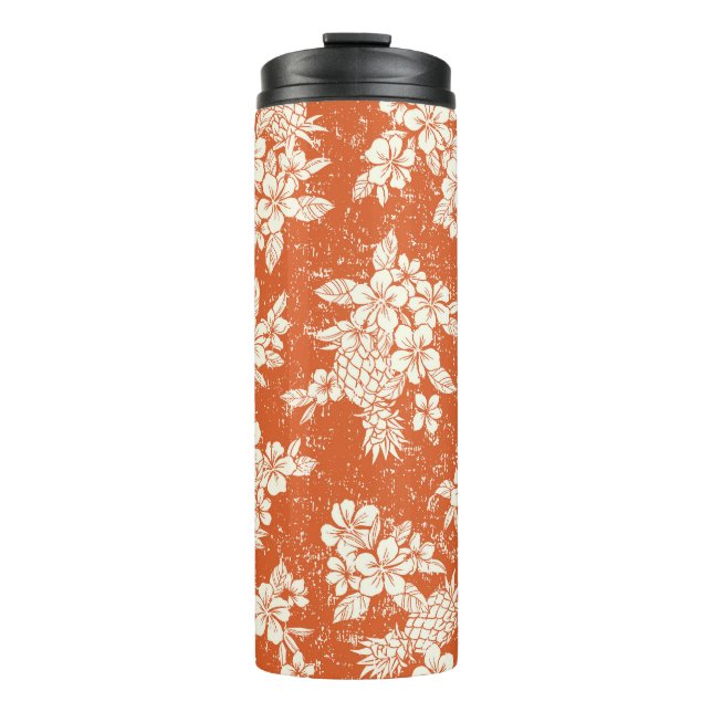 Termo Espíritu Aloha: Armonía Hibiscus-Pineapple. (Anverso)
