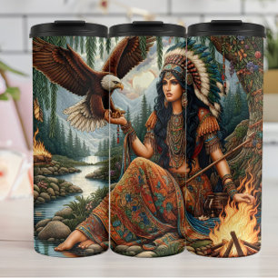 Termo Espíritu nativo americano, águila, majestad forest