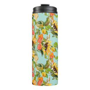 Termo Esplendor de otoño: Patrón de la naturaleza sin fo