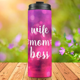 Termo Esposa Mamá Jefe Babe Script Typography Bold Hot P