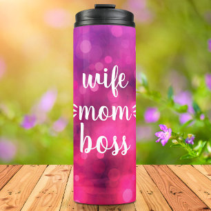 Termo Esposa Mamá Jefe Babe Script Typography Bold Hot P