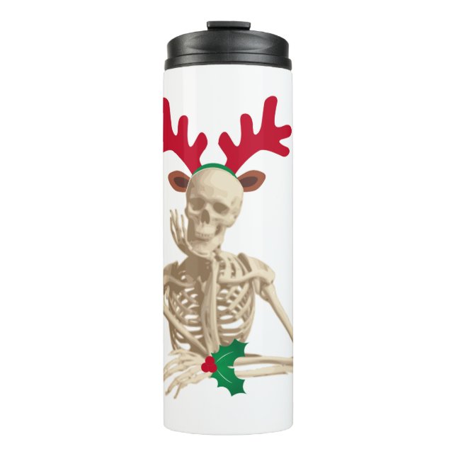 Termo esqueleto de reno de los navidades (Anverso)