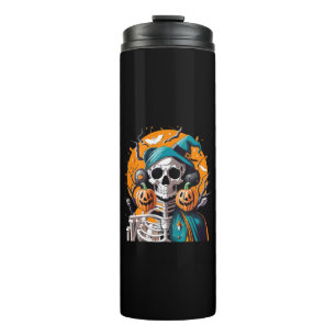 Termo Esqueleto y calabaza