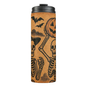 Termo Esqueletos de Halloween vintage/retro