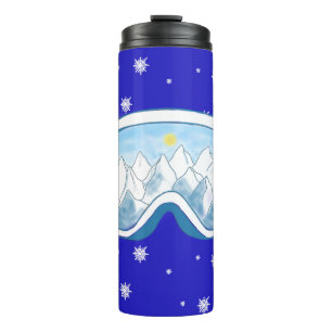 Termo Esquiar Goggles, danza de copas de nieve