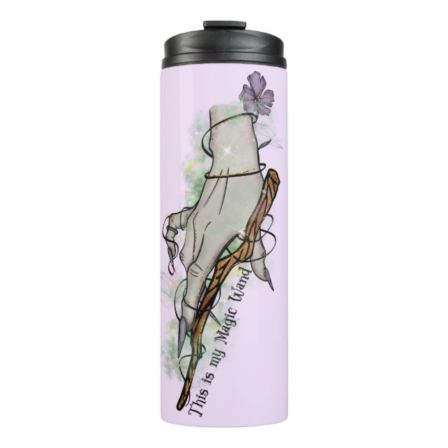 Termo Esta es mi varita mágica - mano de bruja gótica (Anverso)