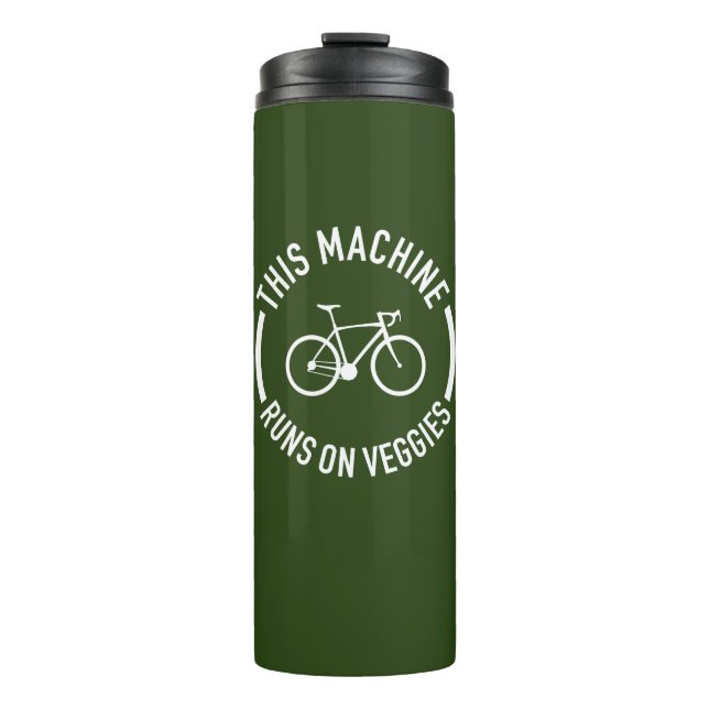 Termo Esta Máquina Funciona En Bicicleta Veggies (Anverso)