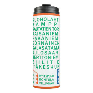 Termo Estaciones de metro de Helsinki nombre personaliza