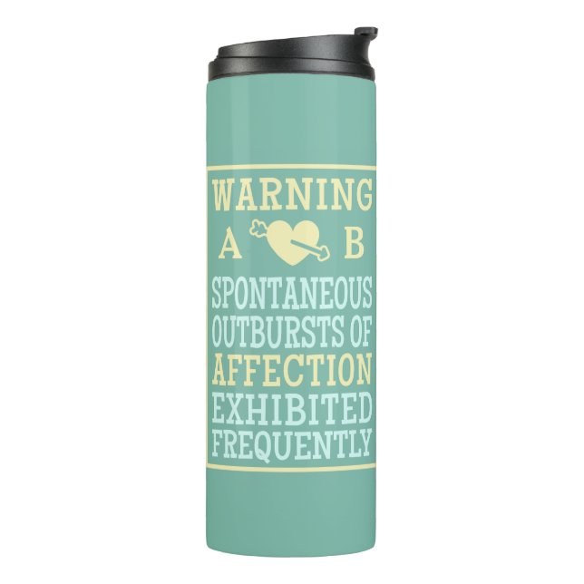 Termo Estallidos de afecto taza con monograma personaliz (Rotado hacia la izquierda)