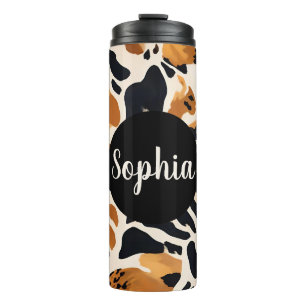 Termo Estampa de jirafa personalizable