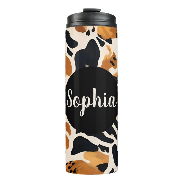 Termo Estampa de jirafa personalizable (Anverso)