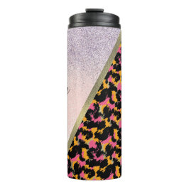 Termo Estampado Animal Brillo Monograma Nombre