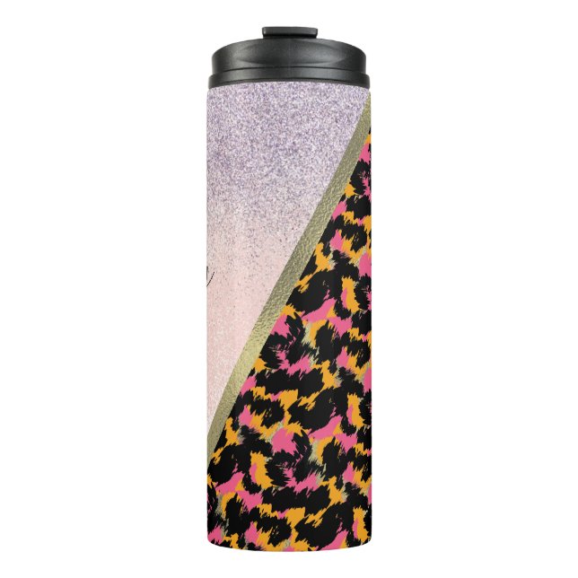 Termo Estampado Animal Brillo Monograma Nombre    (Anverso)