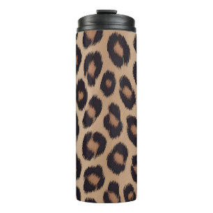 Termo Estampado Animal Clásico Leopardo Marrón Guepardo