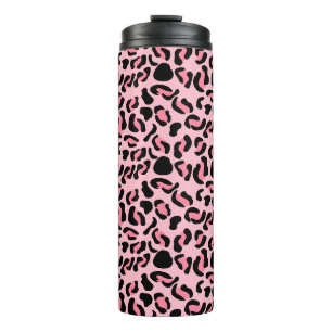 Termo Estampado Animal Leopardo Rosa Moderno