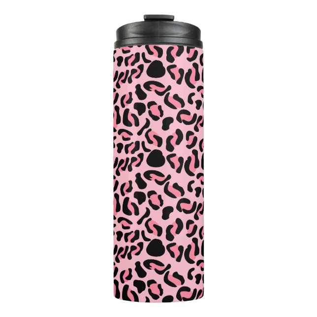 Termo Estampado Animal Leopardo Rosa Moderno (Anverso)