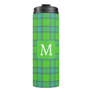 Termo Estampado de cuadros verdes y azules escoceses con