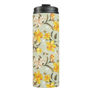 Termo Estampado de flores brillante hermoso elegante