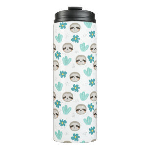 Termo Estampado de flores dulce de la pereza