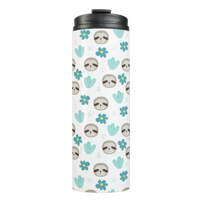 Termo Estampado de flores dulce de la pereza (Anverso)