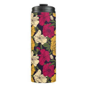Termo Estampado de flores elegante