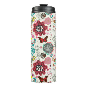 Termo Estampado de flores en el estilo retro 5