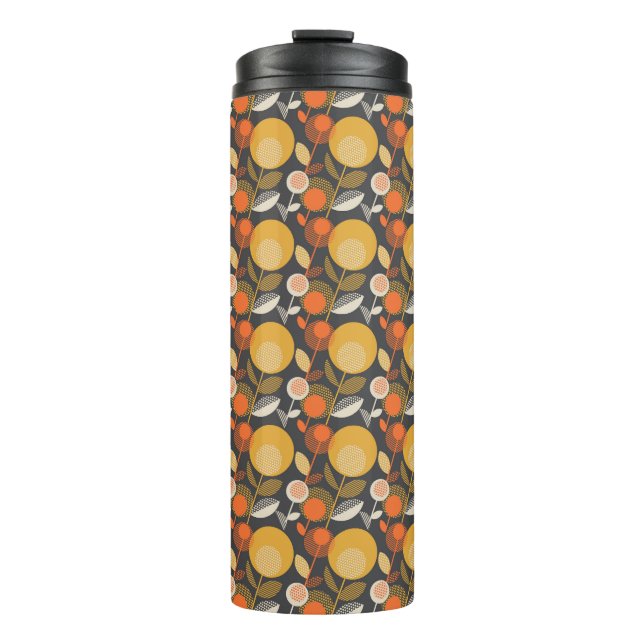Termo Estampado de flores retro clásico (Anverso)