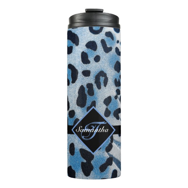 Termo Estampado de leopardo monogramado (Anverso)