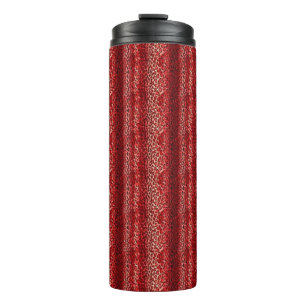 Termo Estampado de leopardo rojo