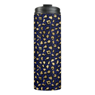 Termo Estampado de lunares Royal Blue & Gold Glam
