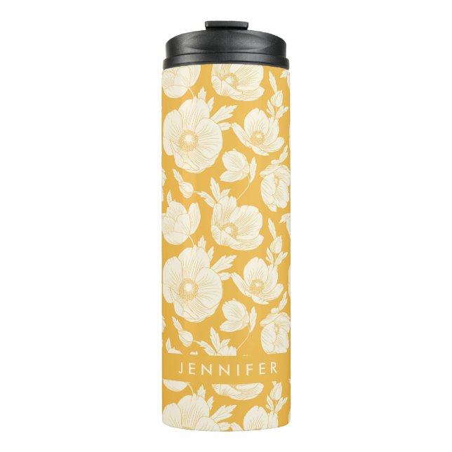 Termo Estampado de plores de oro (Anverso)