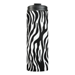 Termo Estampado de rayas cebra blanco y negro + tus idea