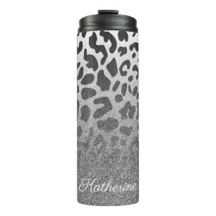 Termo Estampado leopardo del purpurina