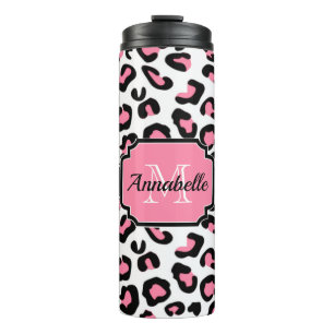 Termo Estampado leopardo rosado