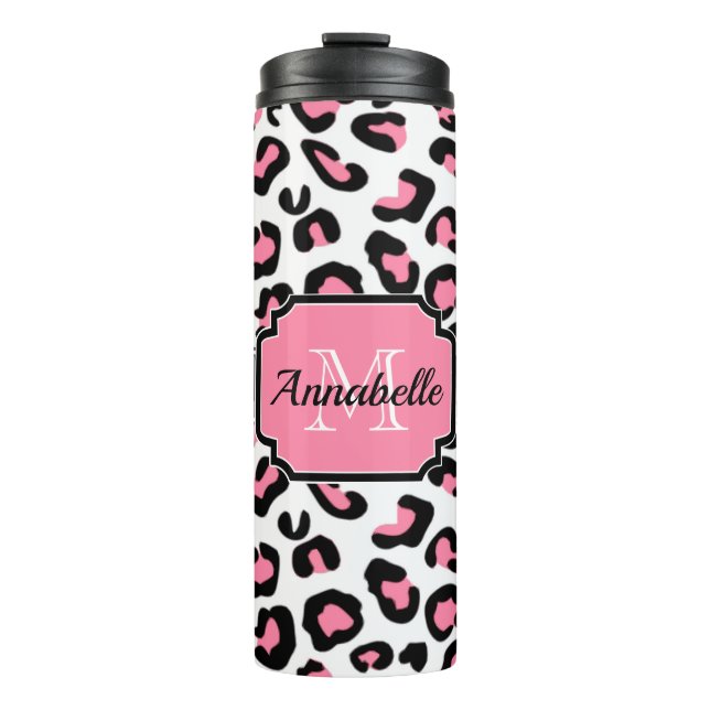 Termo Estampado leopardo rosado (Anverso)