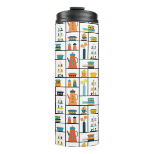 Termo Estantes De Cocina Modernas De Estilo Retro De Med