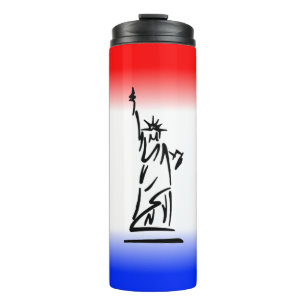 Termo Estatua de la Libertad Franja Rojo Blanco Azul