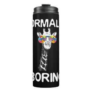 Termo Este divertido diseño gráfico incluye girafa con