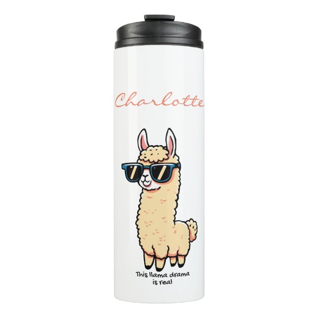 Termo Este drama de Llama es una verdadera pose peculiar (Anverso)