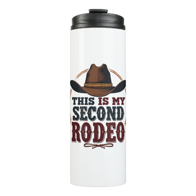 Termo Este es mi segundo Rodeo Cowboy Gorra Occidental (Anverso)