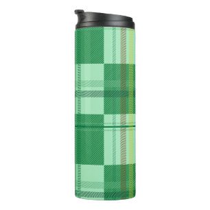 Termo Estética de cuadros amarillos y menta vibrante