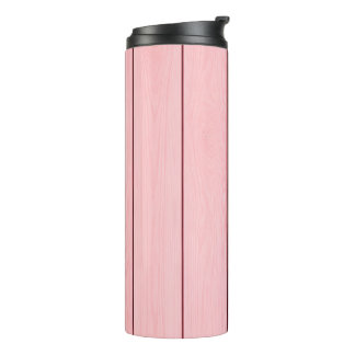 Termo Estética Patrón de Madera Vertical Color Rosa