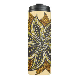 Termo Estilo de Batik Floral Resumen Africano