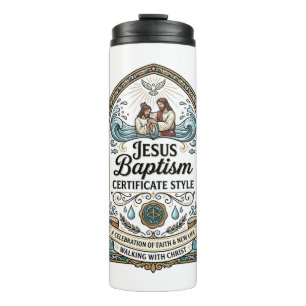 Termo Estilo de Certificado de Bautismo de Jesús Certifi