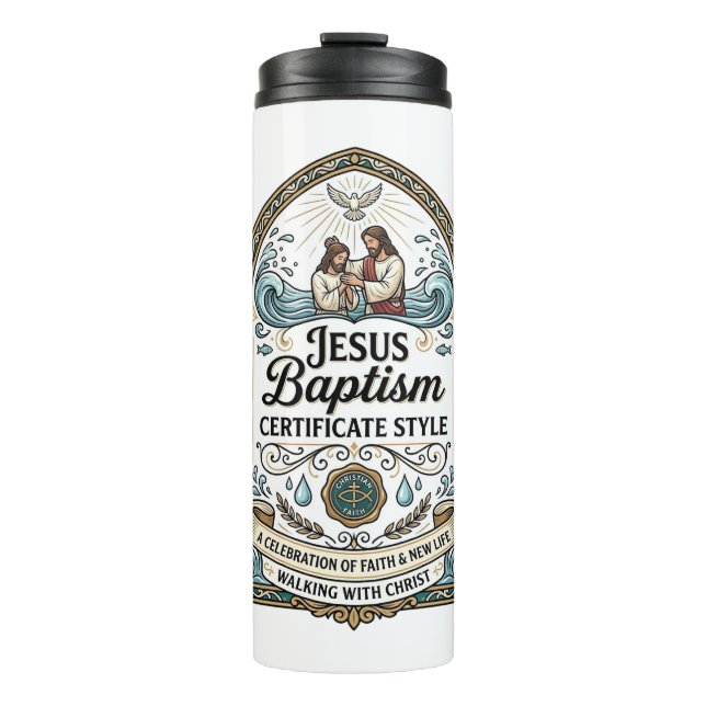 Termo Estilo de Certificado de Bautismo de Jesús Certifi (Anverso)