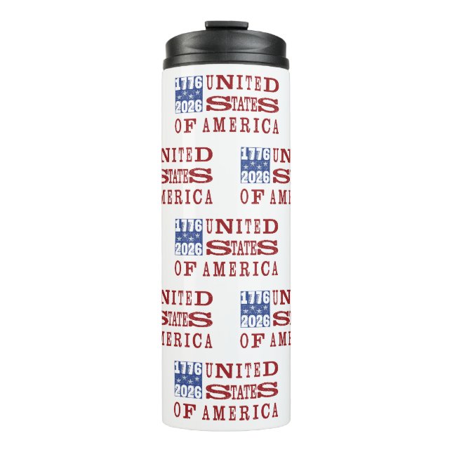 Termo Estilo de imprenta USA 250 (Anverso)