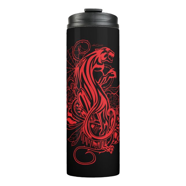 Termo Estilo de tatuaje de pantera roja estética gótica  (Anverso)