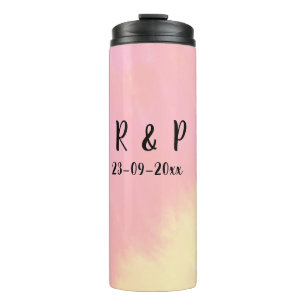 Termo estilo de texto minimalista simple blanco boda ros