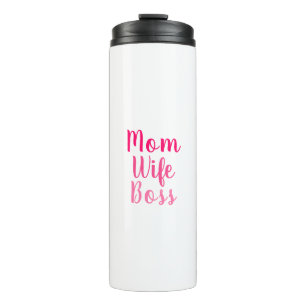 Termo Estilo del guión de personalizado blanco rosado de